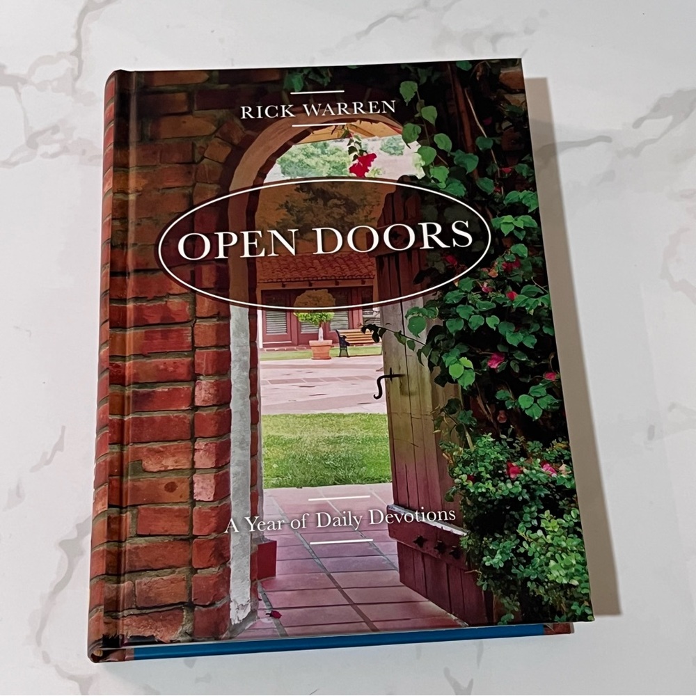 Open Doors by Rick Warren - Hardcover Devotional Book Christian Faith